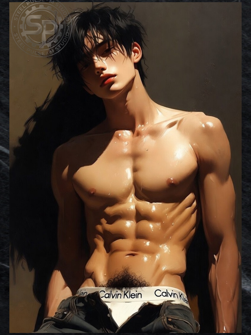 Head Back — Male Physique Art Print