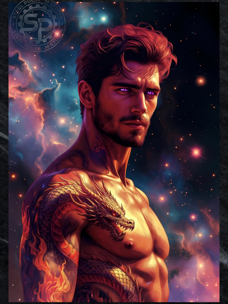 Dragon Born — Fantasy Male Art Print