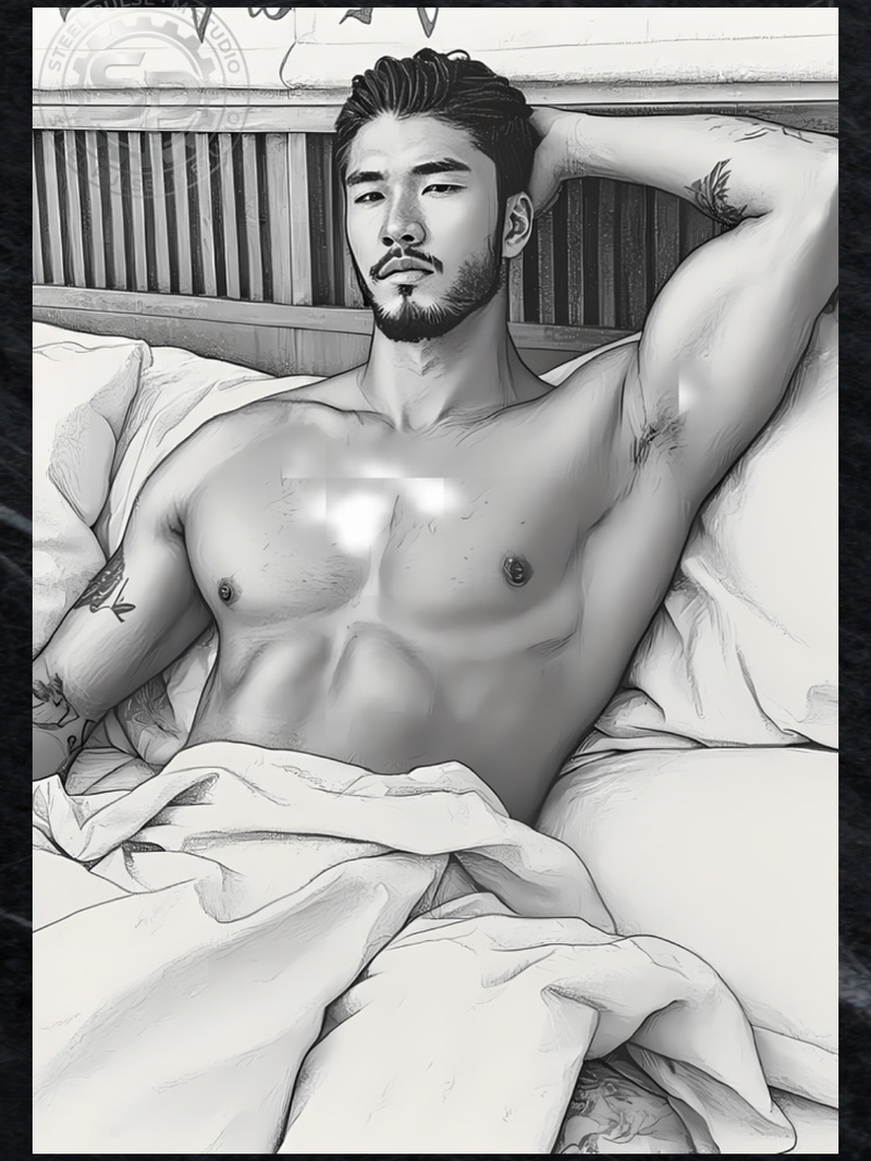 Morning Light — Male Figure Sketch Art Print