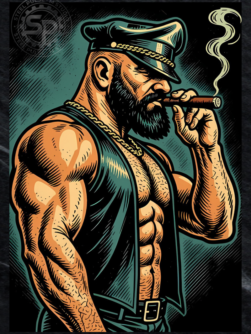 Leather Master’s Cigar – Vintage-Style Homoerotic Print