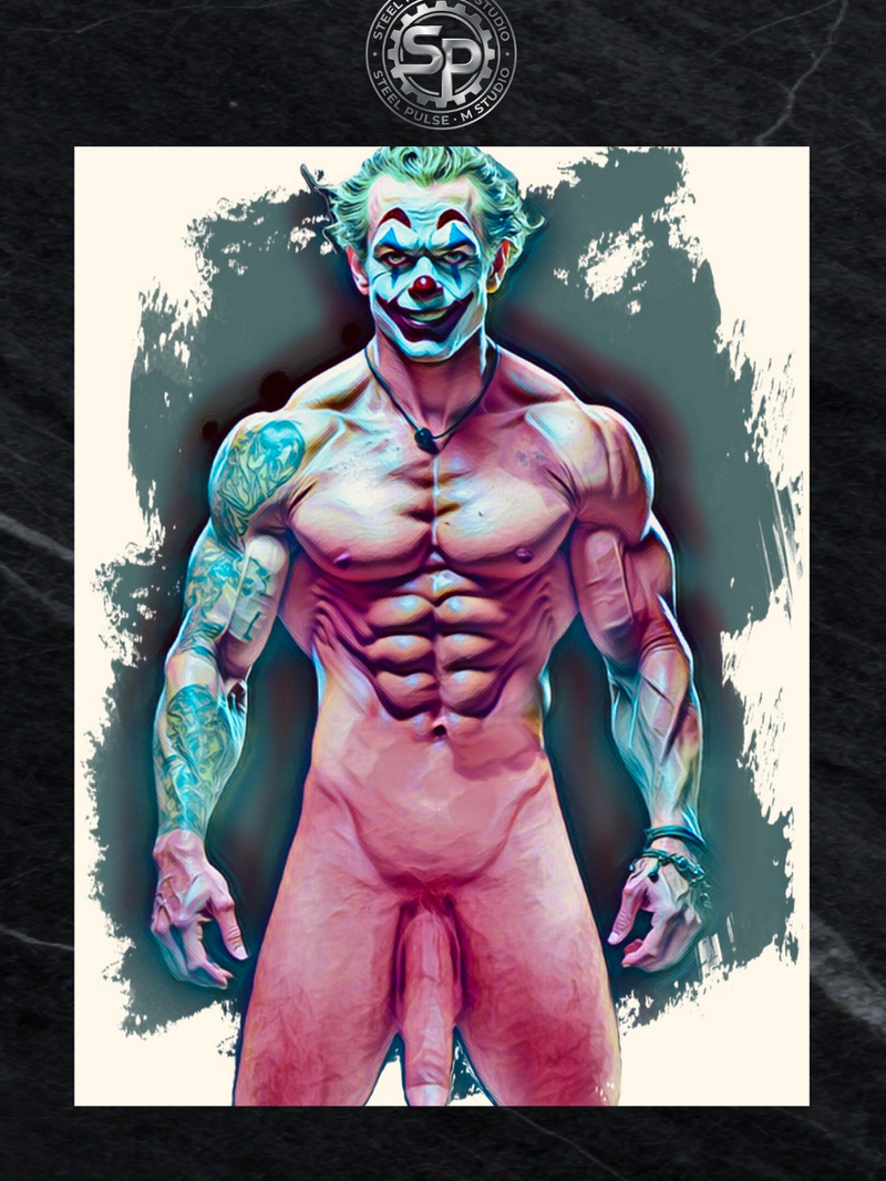Jacked Joker Clown | Art Piece Glossy Photo Print 4x6 5x7 8.5x11 Sizes