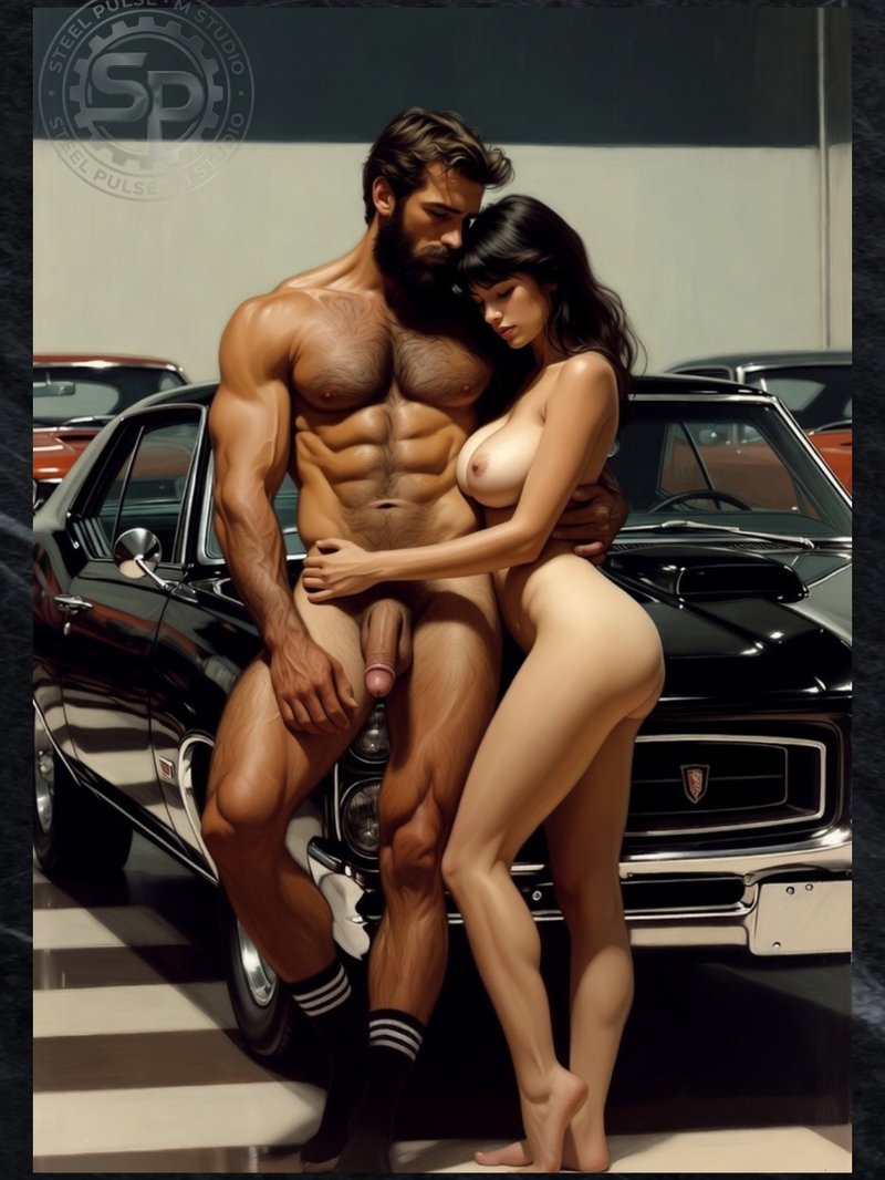 Showroom Floor — Explicit Couple Erotic Art Print