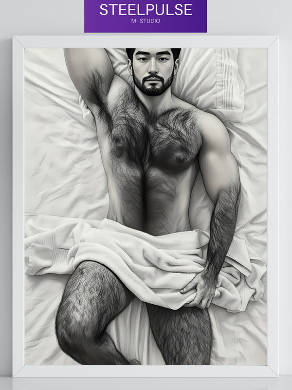 Sunday Morning — Gay Erotic Male Portrait Wall Art | Instant Download
