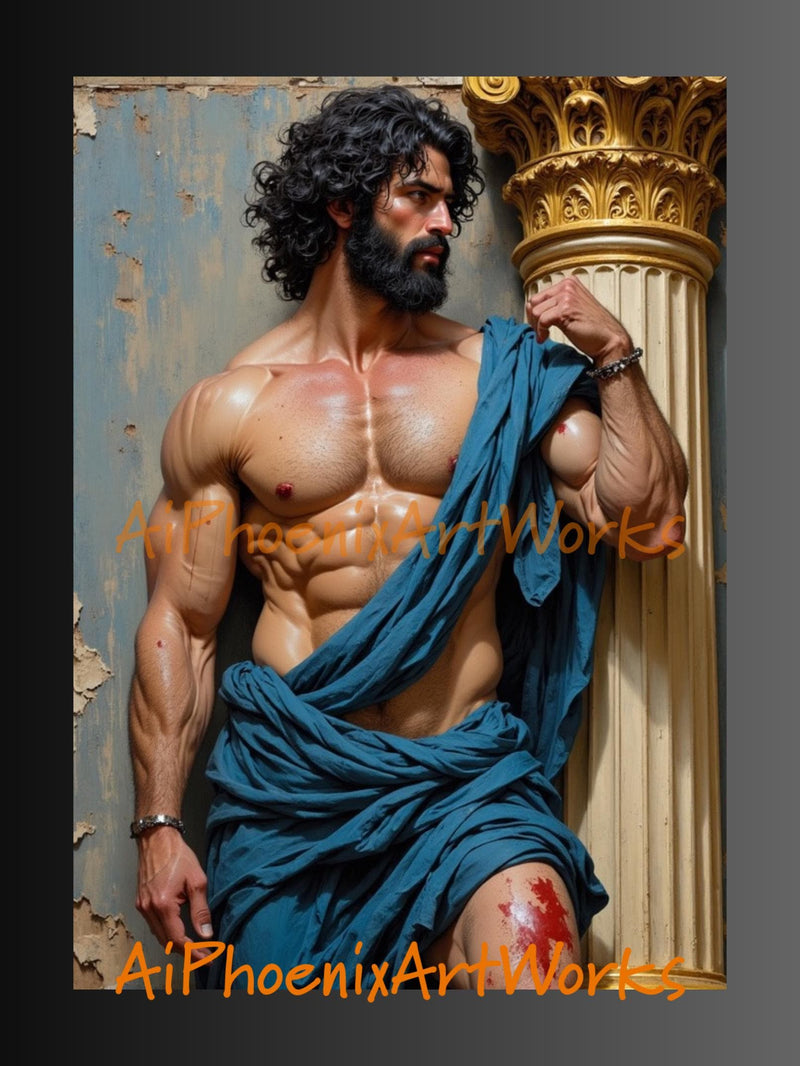 Heracles Mythic Fantasy Art Print Set: Greek Mythology Illustration