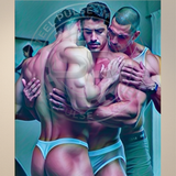 Triple Lock Embrace - Satin Finish Photo Print, Unframed Wall Art