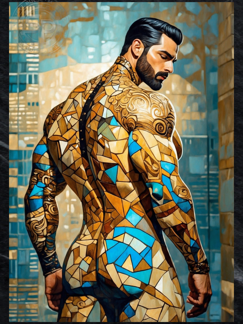 Mosaic Titan’s Gaze - Glossy Photo Print – Unframed Wall Art