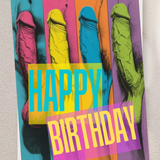 Adult Greeting Card | Happy Birthday Dick Stripes | Cheeky Pop Art Penis | Adult Humor Card | Single or 5-Pack