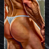 Erotic Art Print | Tattooed Male Back & Thong | Gay NSFW Body Art Print | Bold Masculine Detail | 4 Sizes
