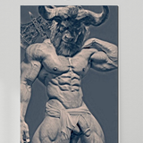 Glossy Photo Print – Stone Minotaur’s Might, Unframed Wall Art