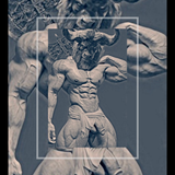 Glossy Photo Print – Stone Minotaur’s Might, Unframed Wall Art