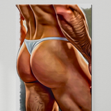 Erotic Art Print | Tattooed Male Back & Thong | Gay NSFW Body Art Print | Bold Masculine Detail | 4 Sizes