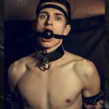 Gay Erotic Art Print | Gagged Male Nude Bondage Collar | Digital Painting Wall Art | Sexy Homoerotic Artwork | 4 Sizes