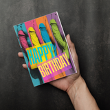 Adult Greeting Card | Happy Birthday Dick Stripes | Cheeky Pop Art Penis | Adult Humor Card | Single or 5-Pack