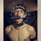 Gay Erotic Art Print | Gagged Male Nude Bondage Collar | Digital Painting Wall Art | Sexy Homoerotic Artwork | 4 Sizes
