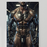Iron Flesh — Gay Cyberpunk Erotic Wall Art | Instant Download
