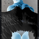 Glossy Photo Print – Fallen Seraph Duo – Shadow & Ice Set, Unframed Wall Art