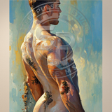 Vine-Wrapped Adonis Gaze - Glossy Photo Print, Unframed Wall Art