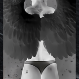 Glossy Photo Print – Fallen Seraph Duo – Shadow & Ice Set, Unframed Wall Art