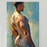 Vine-Wrapped Adonis Gaze - Glossy Photo Print, Unframed Wall Art