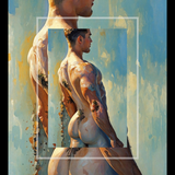 Vine-Wrapped Adonis Gaze - Glossy Photo Print, Unframed Wall Art