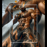 Inferno Ink: Tattooed Desire | Art PRINT | AiPhoenixArtWorks | 3 Sizes Available