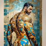 Mosaic Titan’s Gaze - Glossy Photo Print – Unframed Wall Art