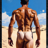 Desert Walk — Male Physique Art Print