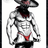 Glossy Photo Print – Charro Thong Duo, Front & Rear Set, Unframed Wall Art