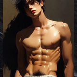 Head Back — Male Physique Art Print