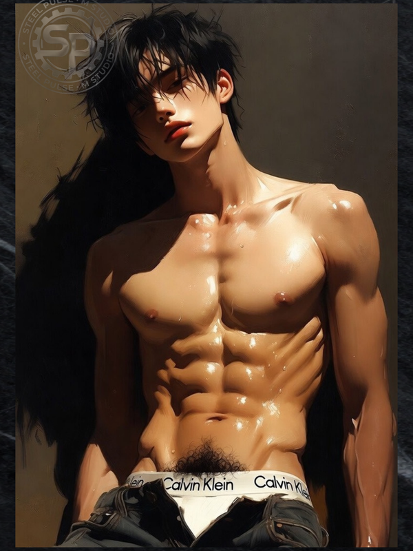 Head Back — Male Physique Art Print