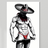 Glossy Photo Print – Charro Thong Duo, Front & Rear Set, Unframed Wall Art