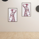Gay Erotic Art Print | Muscular Male Nude Pose | Digital Fantasy Wall Art | Sexy Homoerotic Artwork | 4 Sizes Available
