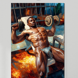 Erotic Gym Art Print – Muscular Male Physique Decor