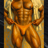 Desert Heat Reveal – Black Muscle God Print