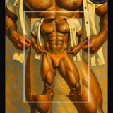Desert Heat Reveal – Black Muscle God Print