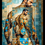 Mosaic Titan’s Gaze - Glossy Photo Print – Unframed Wall Art