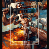 Erotic Gym Art Print – Muscular Male Physique Decor