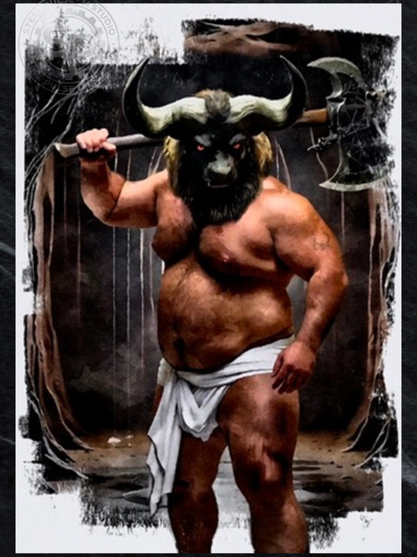 Minotaur’s Labyrinth Watch - Glossy Photo Print – Unframed Mature Wall Art