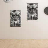 Gay Erotic Art Print | Muscular Male in Bulge Thong | Digital Homoerotic Wall Art | Sexy Male Physique Artwork | 4 Sizes Available