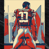 IMPRESIÓN de arte de fútbol | Póster erótico de atleta masculino | Decoración de pared desnuda de arte pop | Ilustración deportiva | AiPhoenixArtWorks