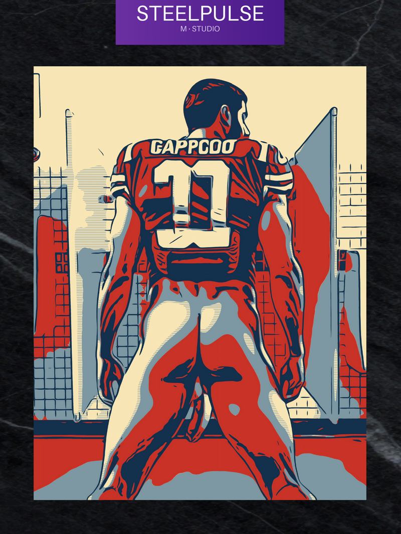 IMPRESIÓN de arte de fútbol | Póster erótico de atleta masculino | Decoración de pared desnuda de arte pop | Ilustración deportiva | AiPhoenixArtWorks