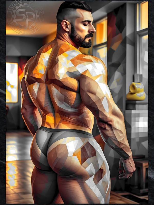 Faceted — Gym Male Physique Art Print