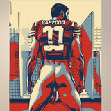 IMPRESIÓN de arte de fútbol | Póster erótico de atleta masculino | Decoración de pared desnuda de arte pop | Ilustración deportiva | AiPhoenixArtWorks
