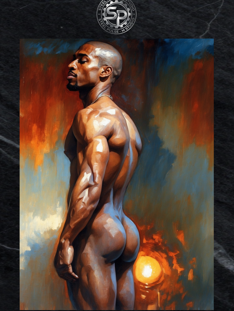 Masculine Nude Art Print | Sunlit Body Study Poster