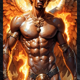Divine Ascension — Black Angel Triptych Art Print Set
