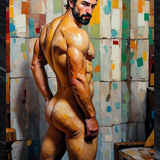 Color Field — Male Nude Art Print