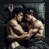 Gay Erotic Art Print | Passionate Lovers Forehead Touch | Intense Nude Embrace | Homoerotic Bedroom Fantasy | 4 Sizes