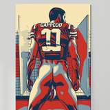 IMPRESIÓN de arte de fútbol | Póster erótico de atleta masculino | Decoración de pared desnuda de arte pop | Ilustración deportiva | AiPhoenixArtWorks