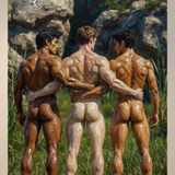 The Three — Classical Male Nude Art Print