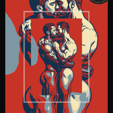 Gay Couple Pop Art Print | LGBTQ+ Erotic Art, Male Nude